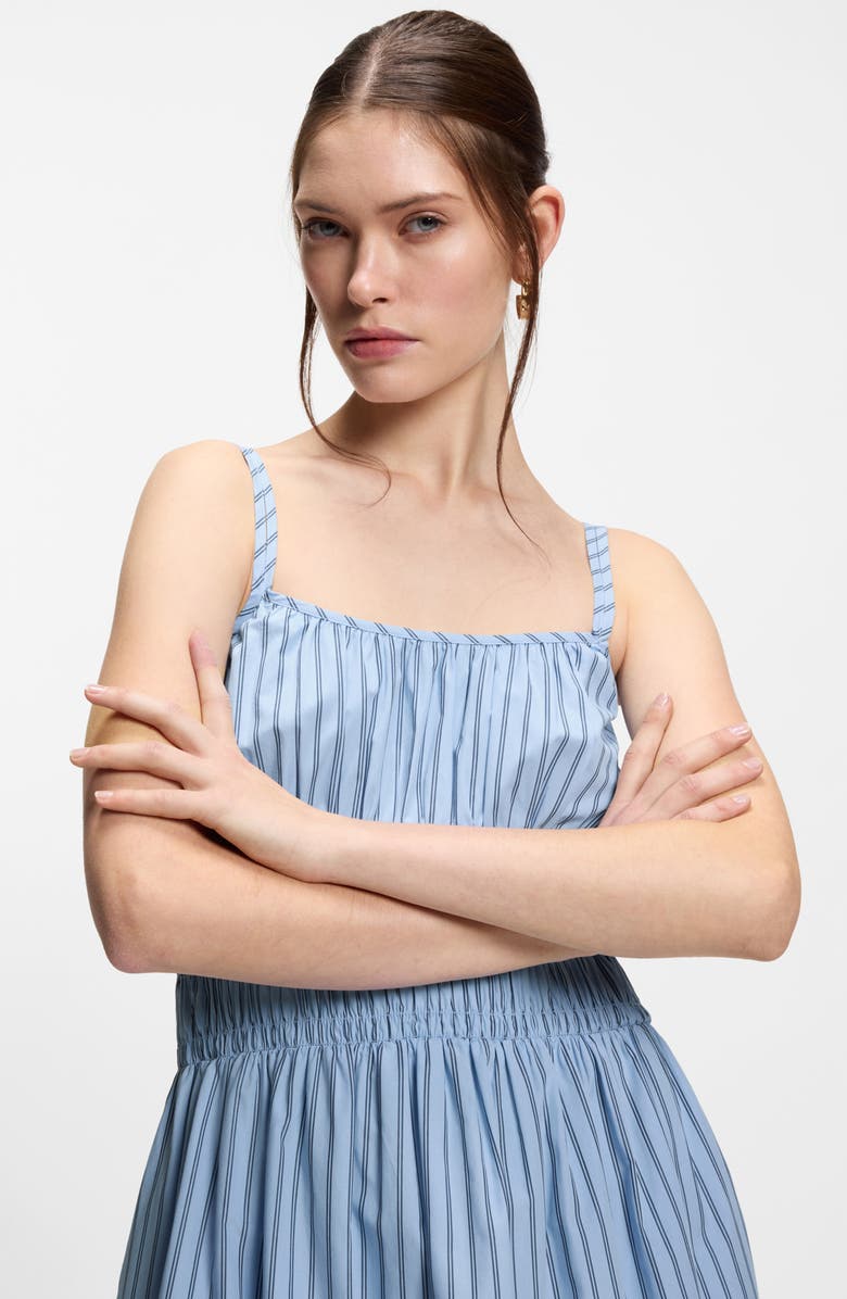 BOSS Orange Stripe Cotton Sundress, Alternate, color, Blue Stripe