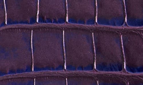 Brahmin Lorelei Croc Embossed Leather Shoulder Bag In Purple