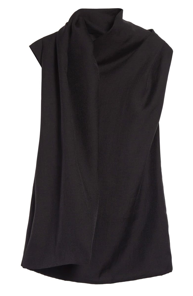 TOTEME Organza Scarf Blouse, Alternate, color, Black