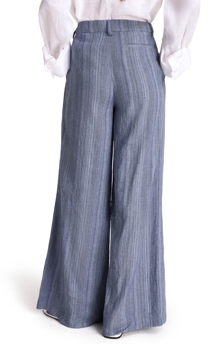 TWP New Didi Pleated Wide Leg Pants, Alternate, color, Blue Multi