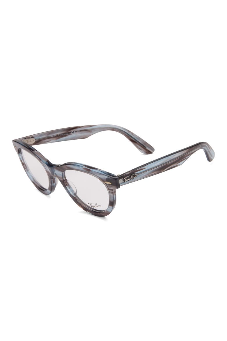 51mm Oval Optical Glasses, Alternate, color, BLUE