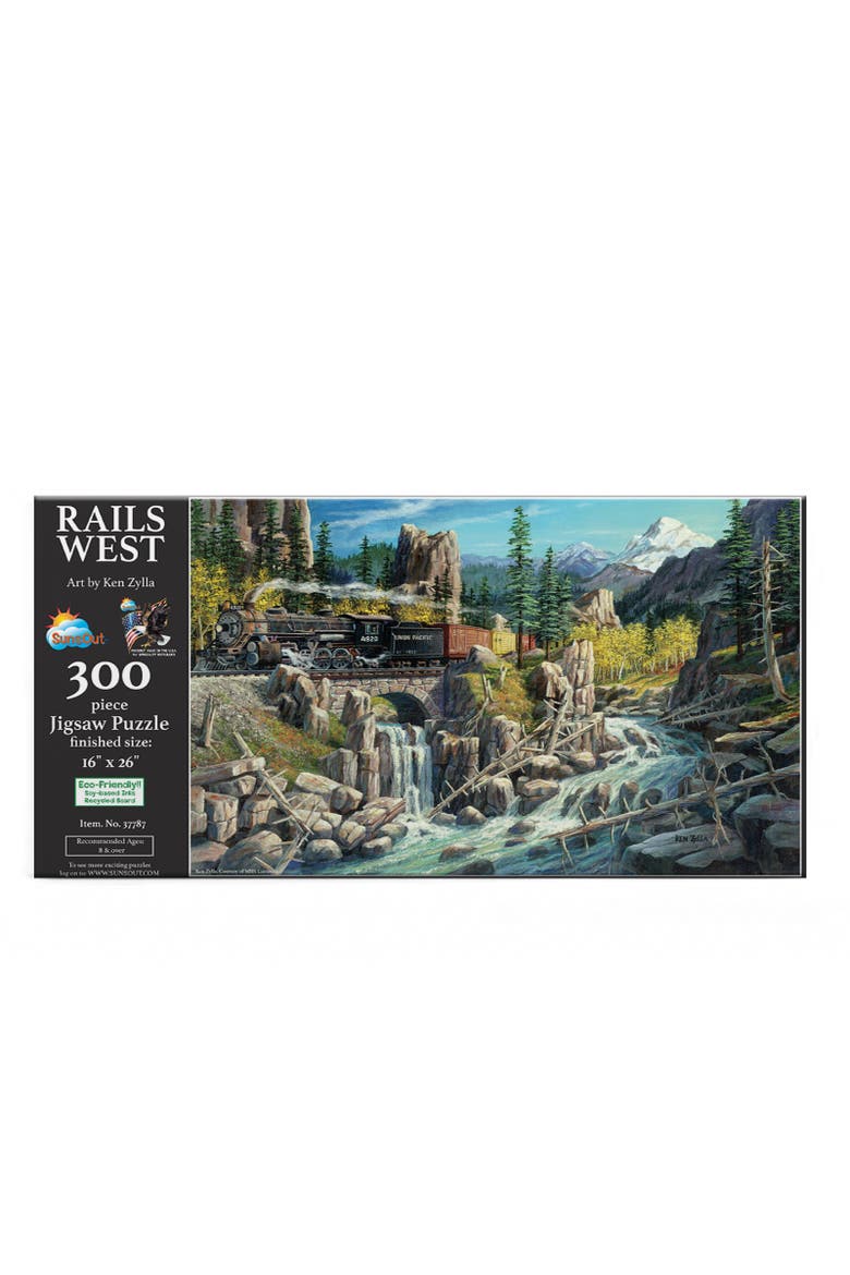 Rails West 300 piece Jigsaw Puzzle for Adults, Alternate, color, Multicolor