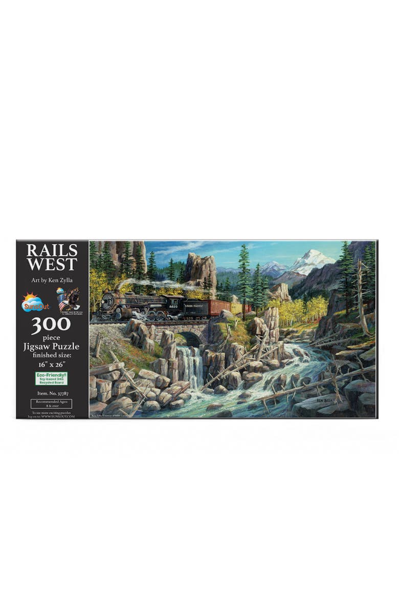 Sunsout Rails West 300 piece Jigsaw Puzzle for Adults, Alternate, color, Multicolor