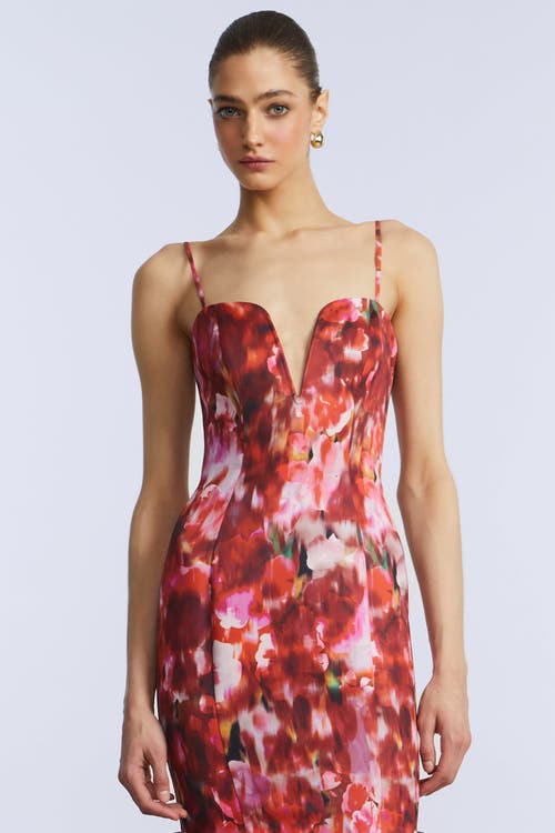 Bcbg Ruffle Ball Gown In Brown