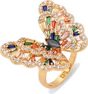 EYE CANDY LOS ANGELES Ziva Butterfly Cubic Zirconia Ring