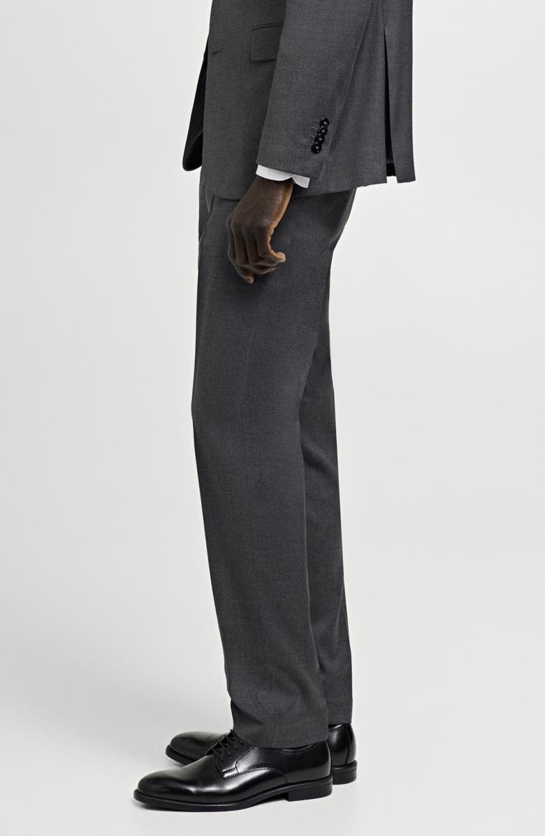MANGO Milan Slim Fit Suit Pants, Alternate, color, Grey