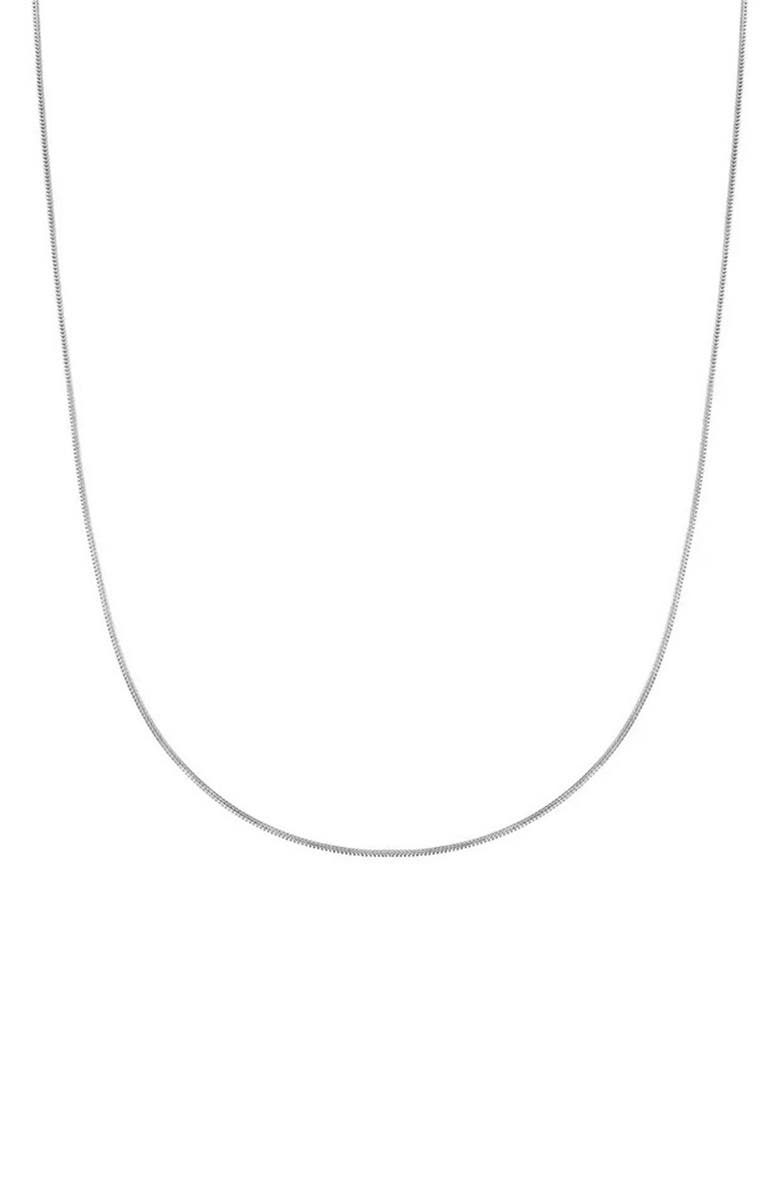 A&M Sterling Silver Snake Chain Necklace, Main, color, Silver