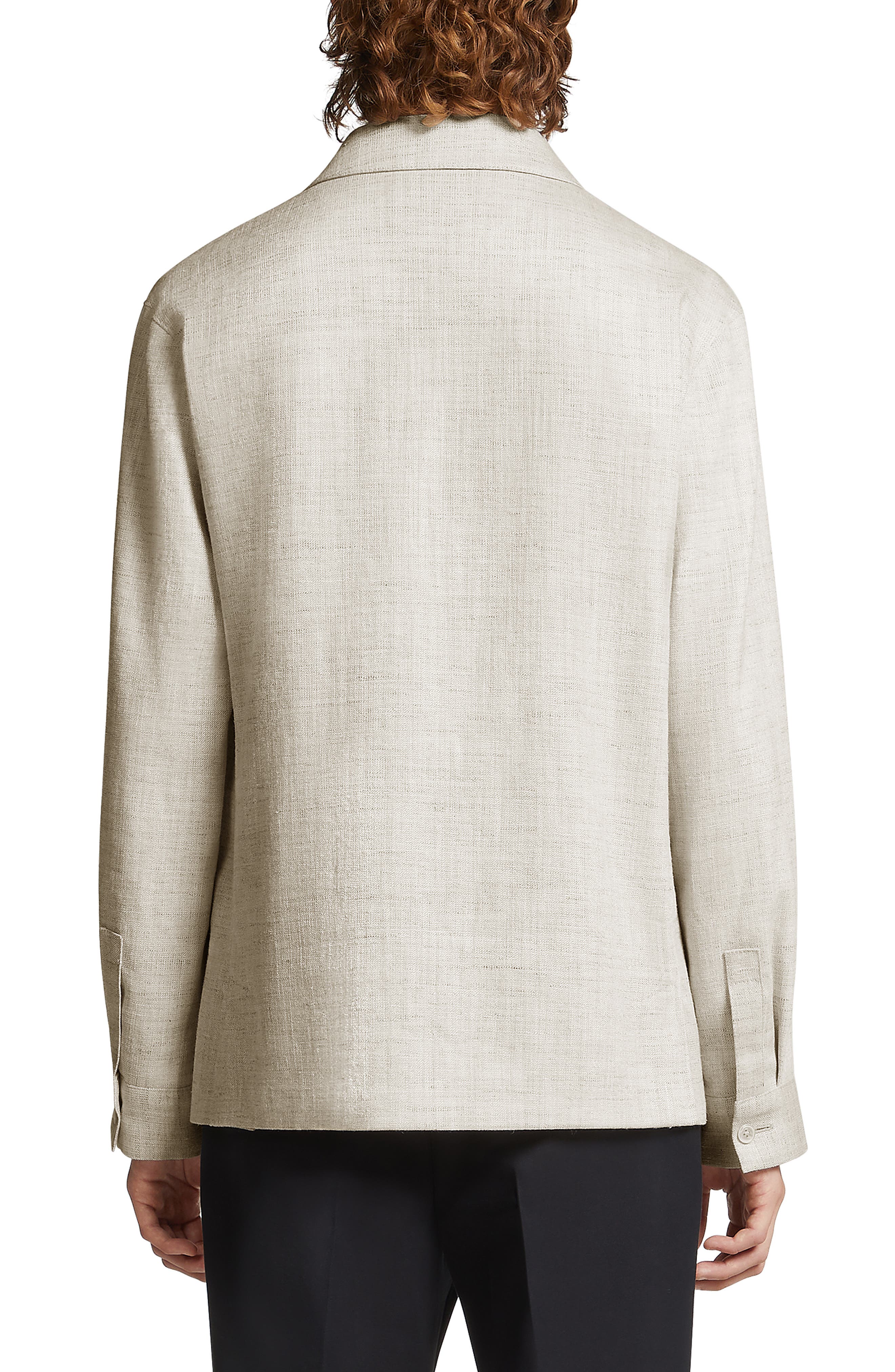 Silk & Linen Blend Chore Jacket - image 2