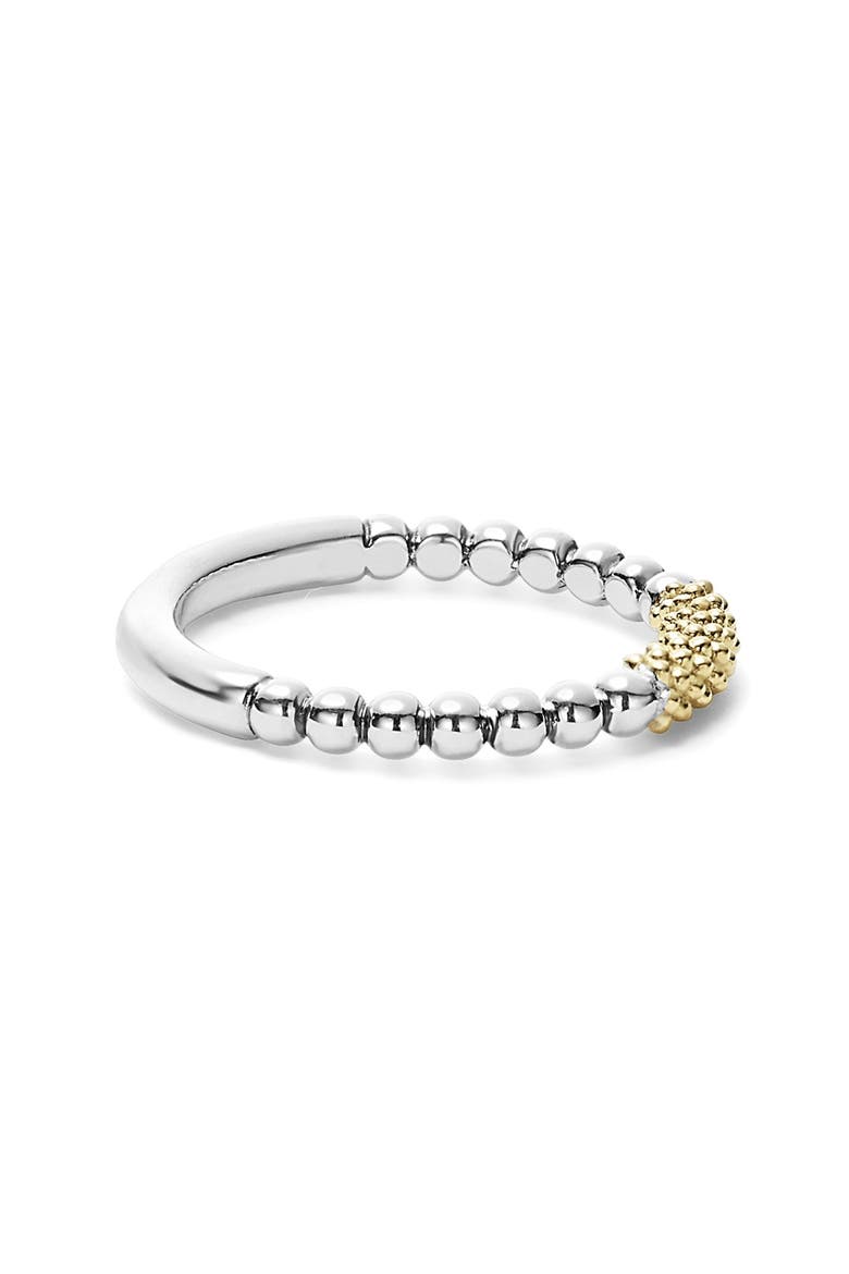 'Caviar Icon' Stacking Ring, Alternate, color, SILVER