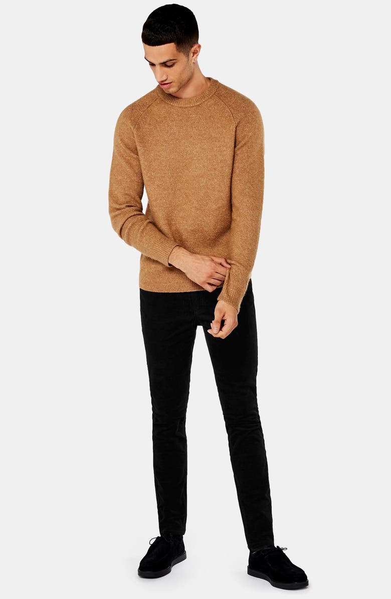 Topman Microcord Skinny Fit Pants, Alternate, color,