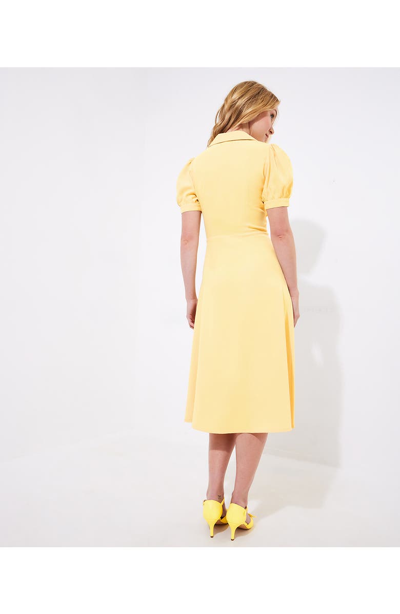 Joe Browns Retro Button Front Midi Dress, Alternate, color, Butter