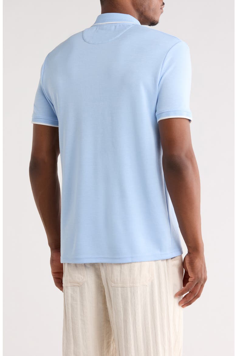 Quarter Zip Polo, Alternate, color, BLUE