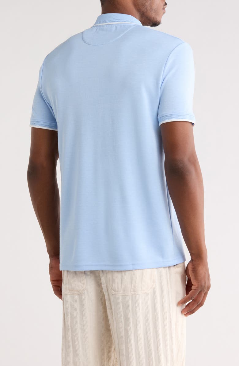 DENIM AND FLOWER Quarter Zip Polo, Alternate, color, Blue