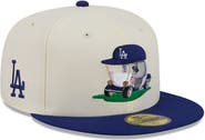 New Era Men's New Era  Cream/Royal Los Angeles Dodgers Bullpen Cart 59FIFTY Fitted Hat