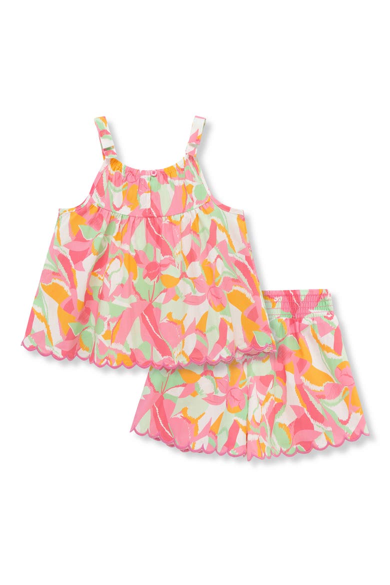 Kids' Floral Scalloped Tank & Shorts Set, Alternate, color, PRINT