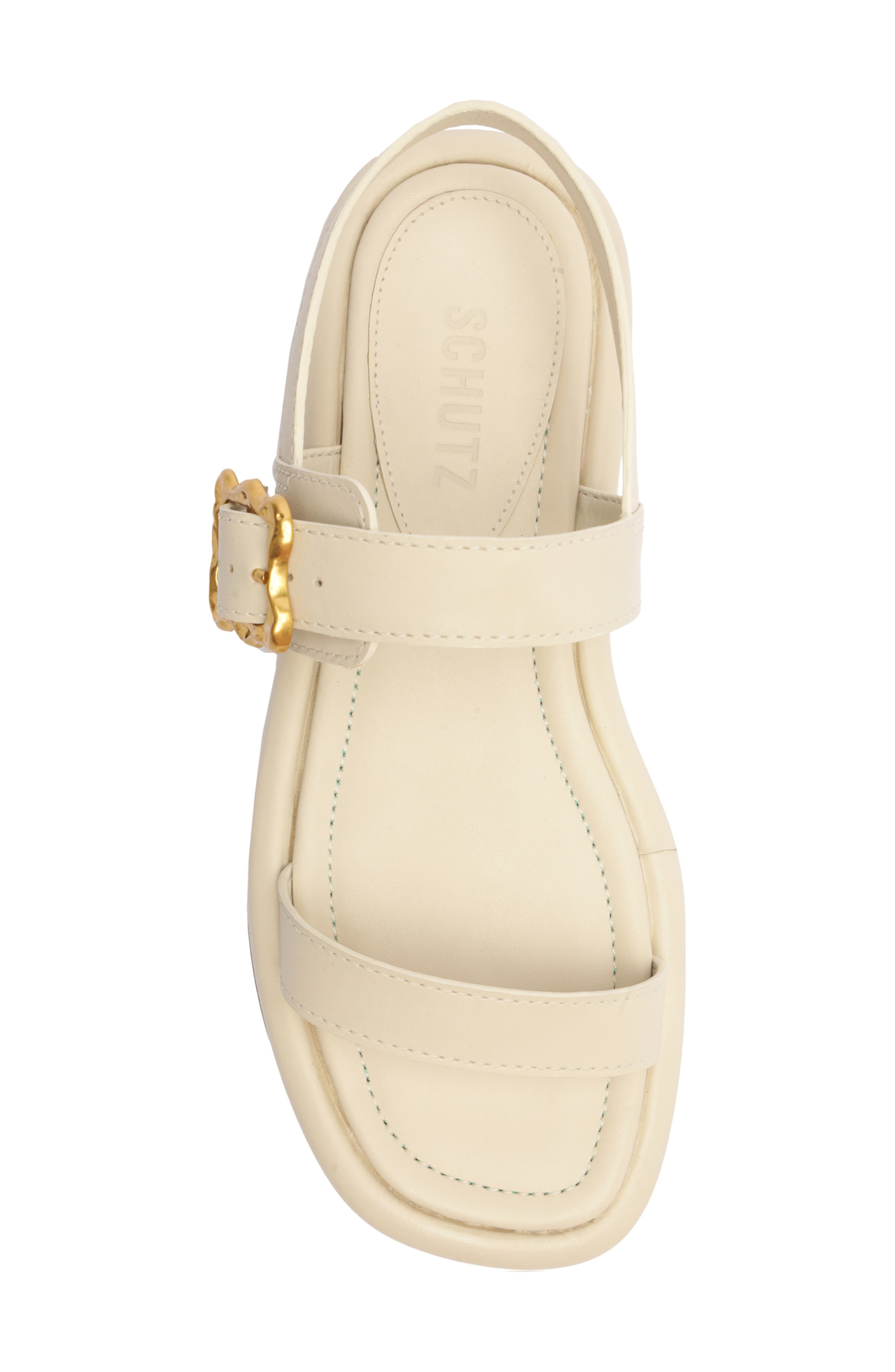 Wavy Ankle Strap Platform Sandal, Alternate, color, PEARL