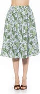 Alexia Admor Isla Flared Cotton Blend Midi Skirt