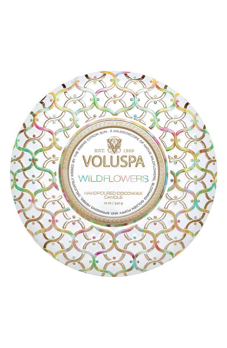 Voluspa Wildflowers 3-Wick Tin Candle, Alternate, color, Wildflowers