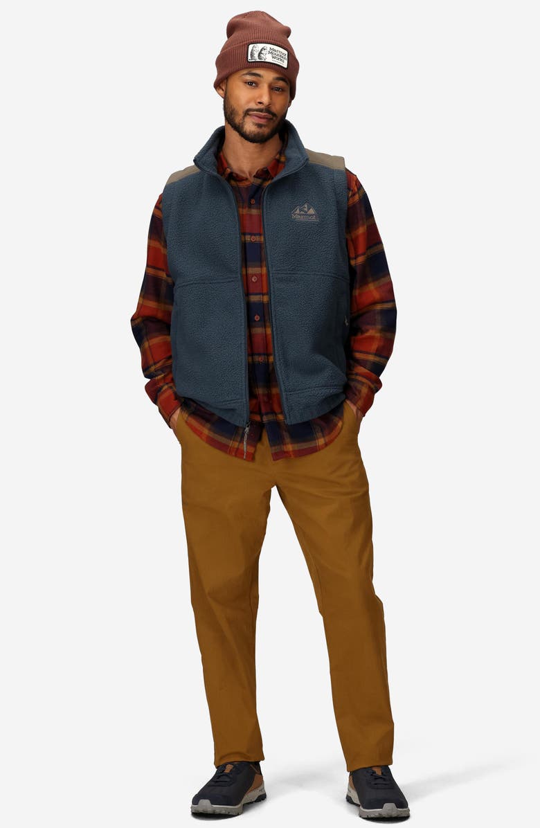 Marmot Wanderer High Pile Fleece Vest, Alternate, color, Thunderhead/ Claystone