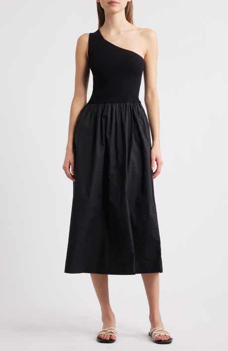 Rails Anita One-Shoulder Mixed Media Midi Dress