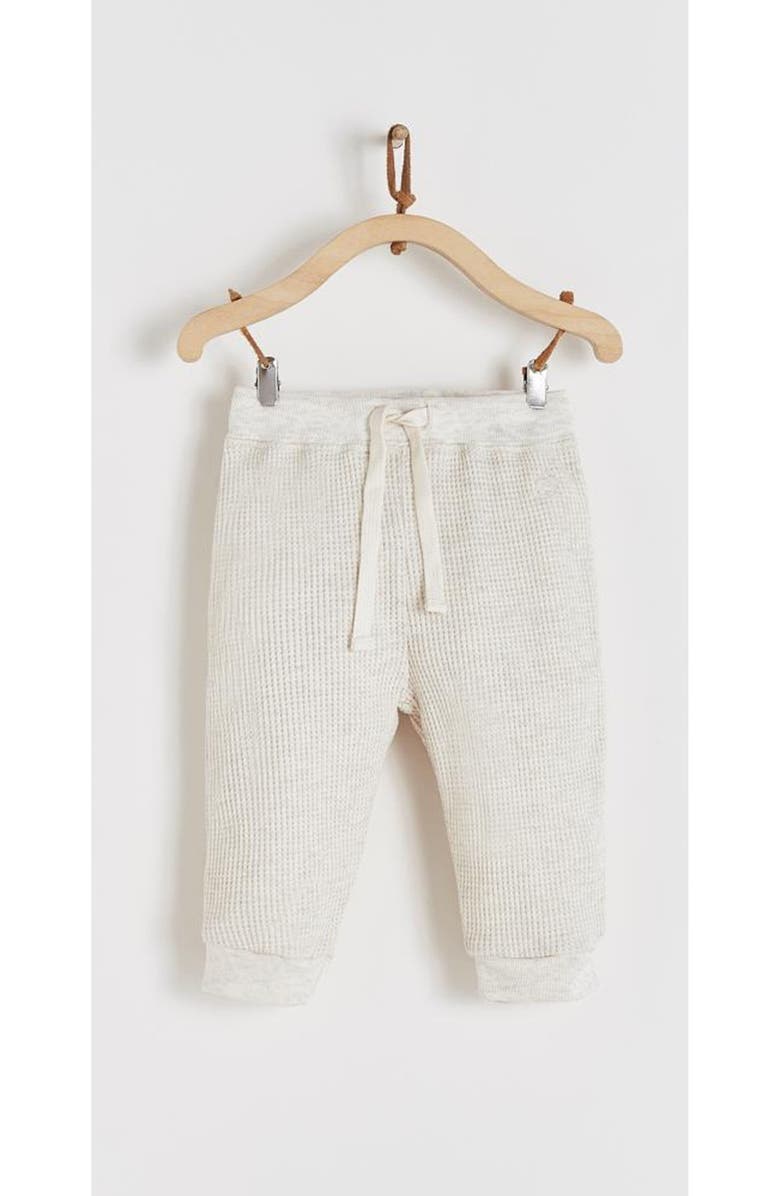 Babycottons Pima Cotton Waffle Knit Pants Sidney for Infant, Main, color, Beige