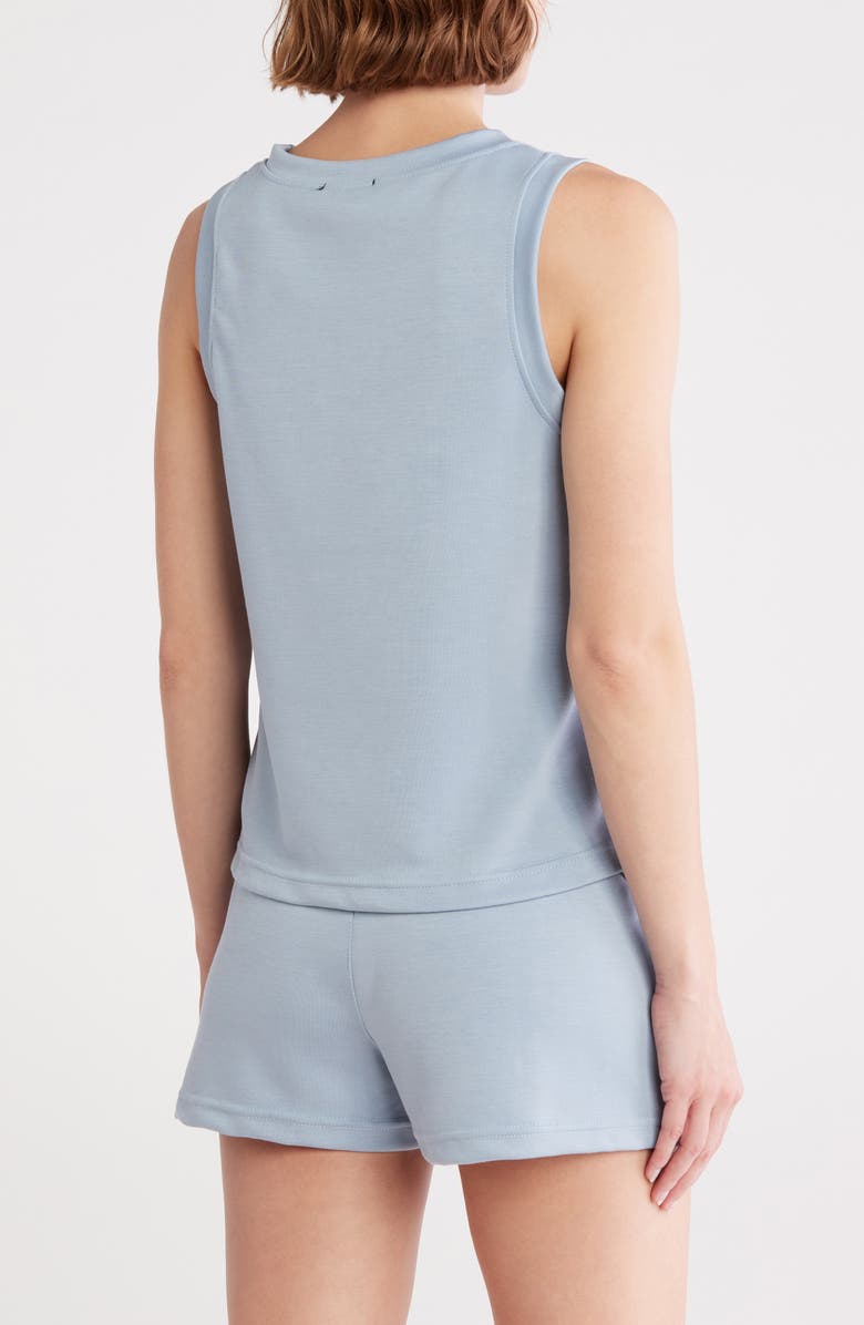 Tart Eowyn Scuba Knit Tank & Shorts Pajamas, Alternate, color, Dusty Blue