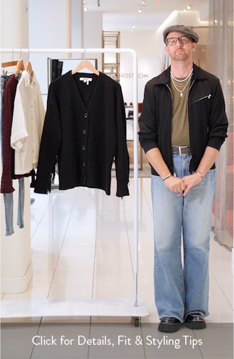 Faux Leather Fringe Cardigan, sales video thumbnail