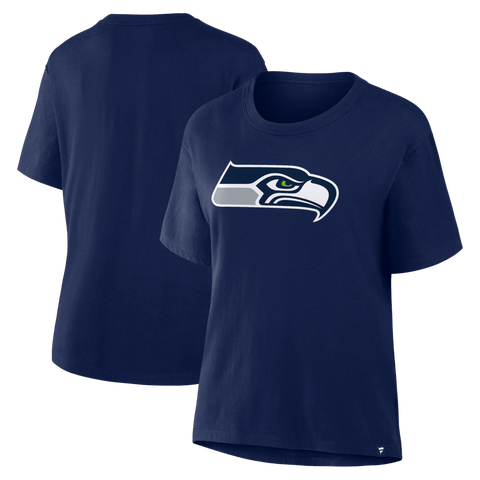 Women's Fanatics College Navy Seattle Seahawks Essential Legacy T-Shirt
