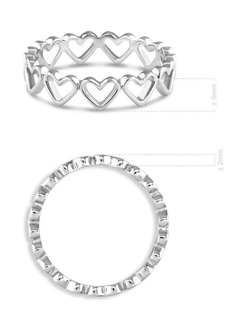 Devata Open Heart Eternity Ring In Metallic