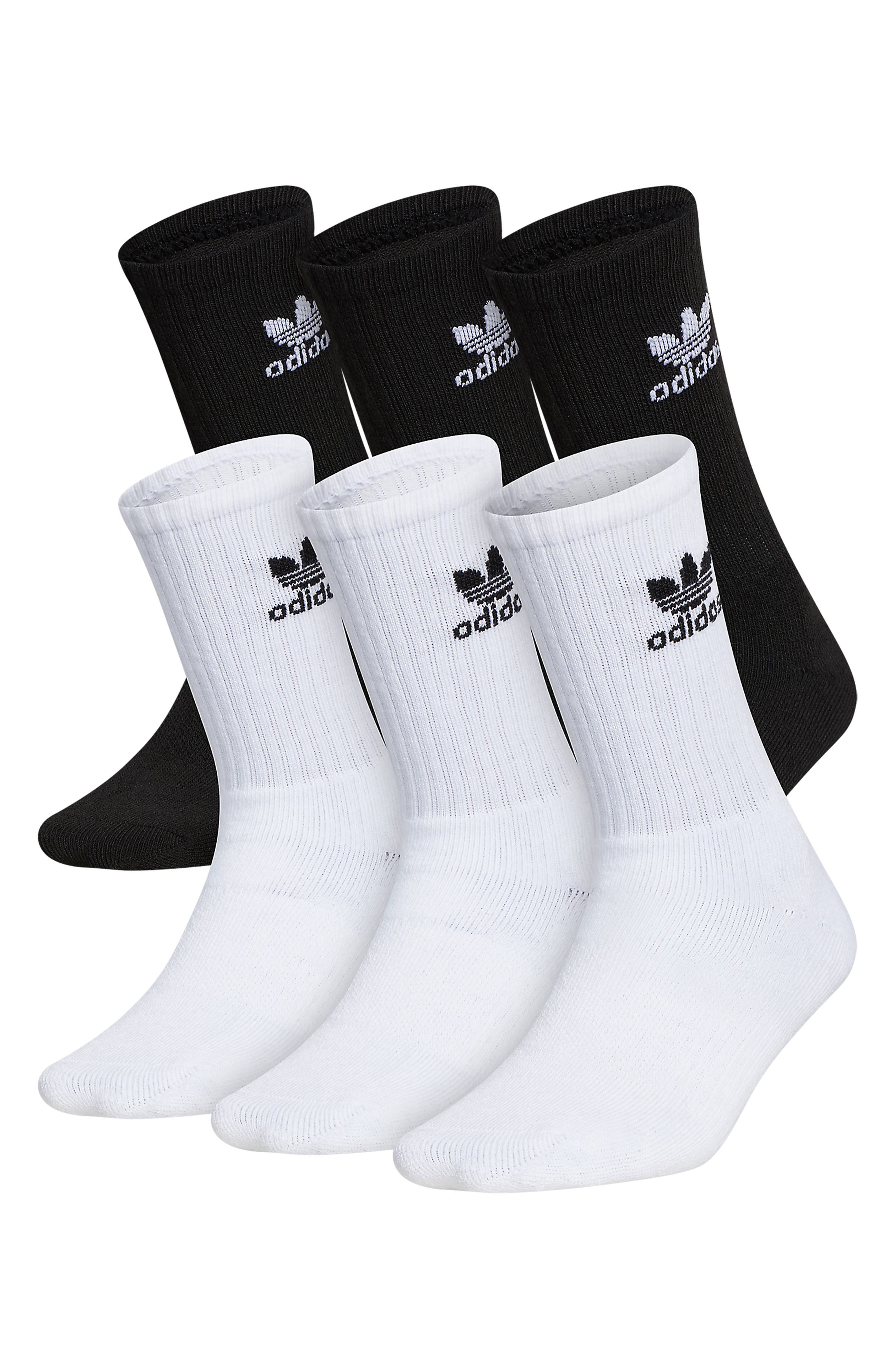 adidas Kids' Trefoil 6-Pack Crew Socks