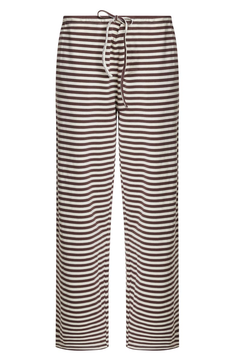 LIONESS Bloom Stripe Pants, Alternate, color, Dark Chocolate