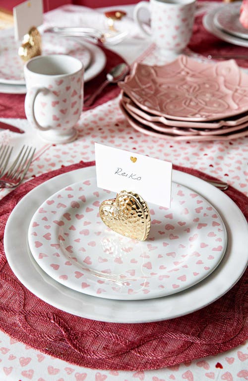 Juliska Berry & Thread Heart Place Card Holders, Set Of 4 In Gold