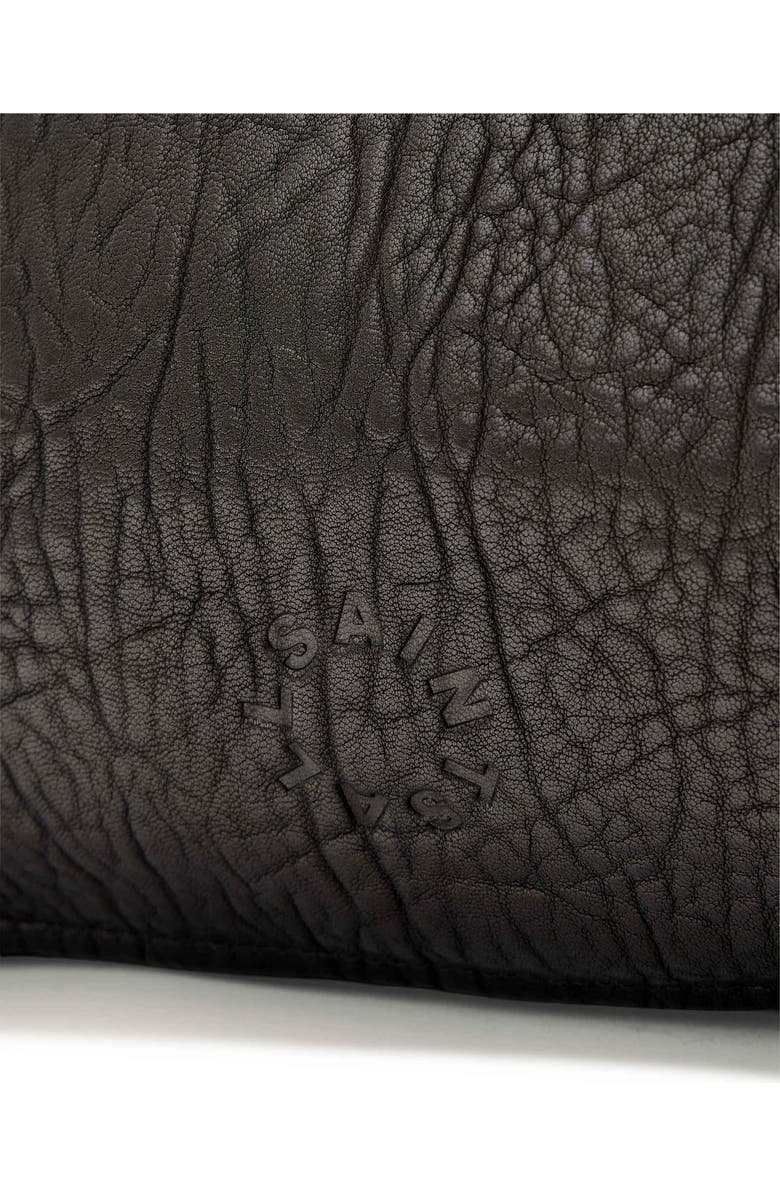 AllSaints Haven Leather Tote, Alternate, color, Black Leather
