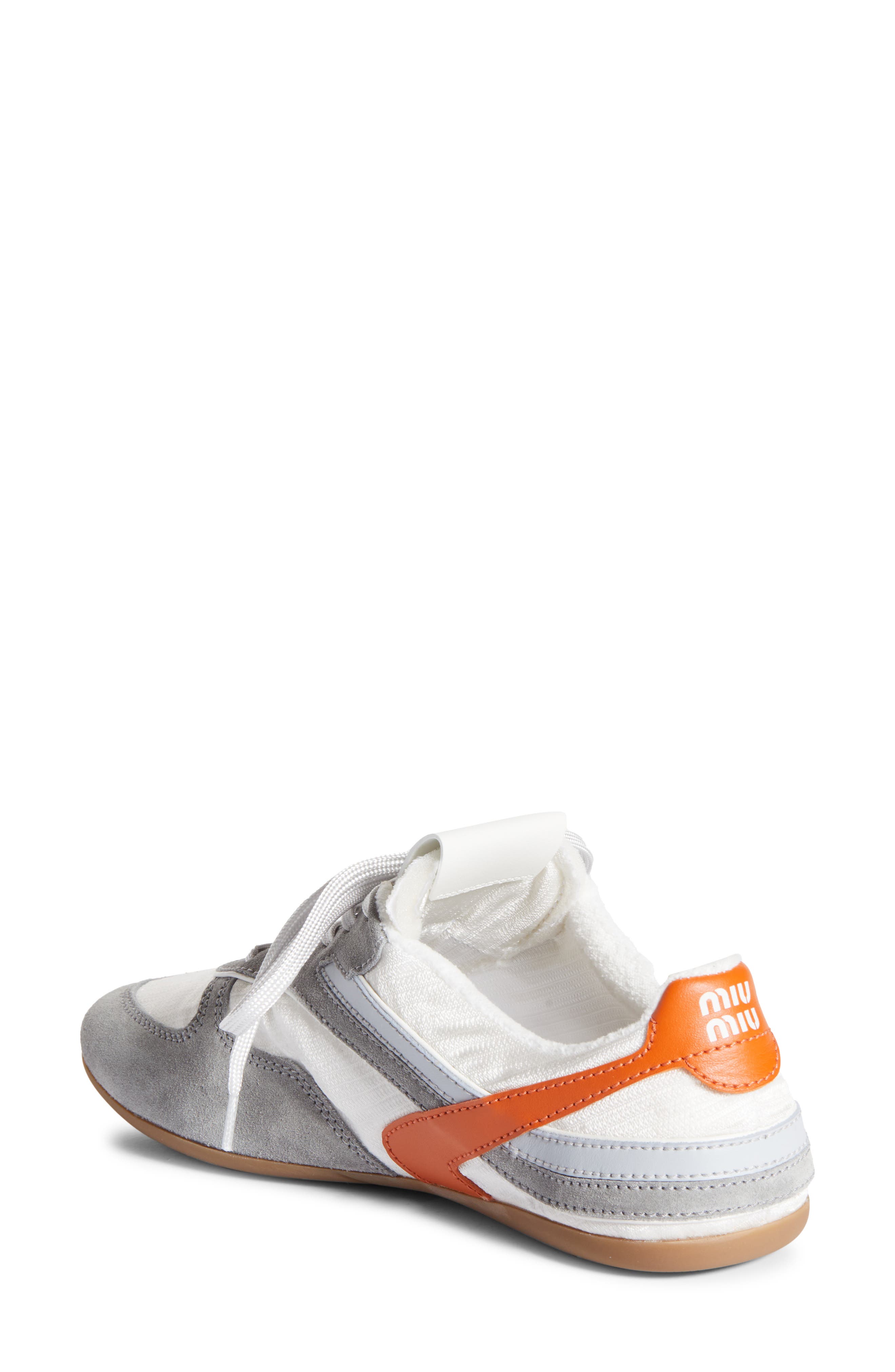 Miu Miu Gymnasium Low Top Sneaker, Alternate, color, White