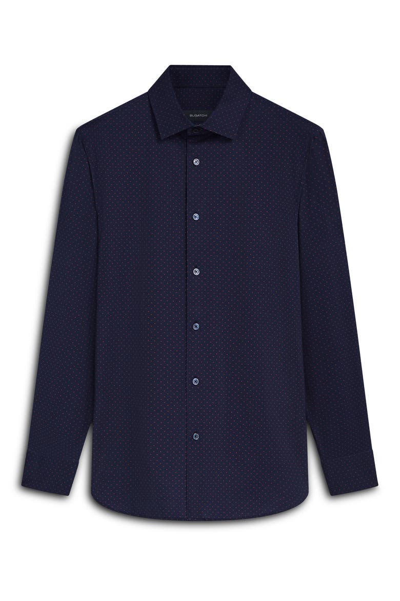 James OoohCotton® Dot Button-Up Shirt, Alternate, color, NAVY