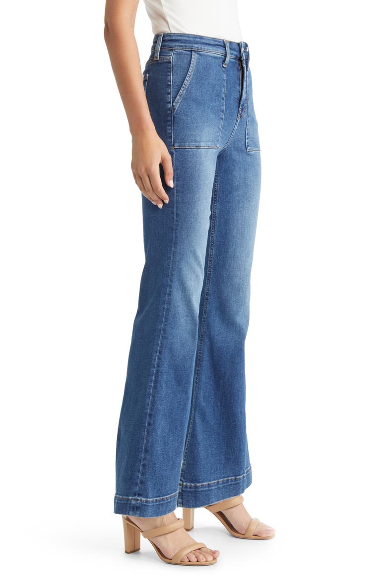 Patch Pocket Flare Trouser Jeans, Alternate, color, BRYNN