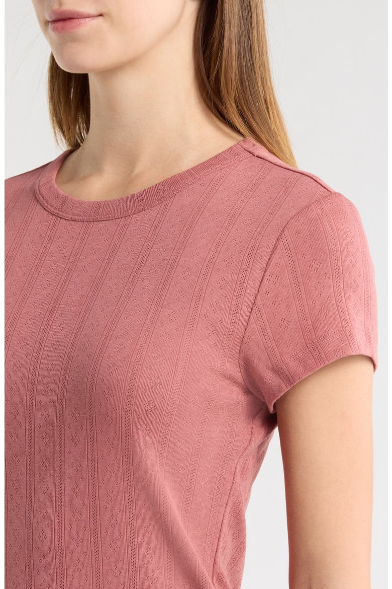 Lexi Pointelle Crewneck T-Shirt, Alternate, color, WITHERED ROSE