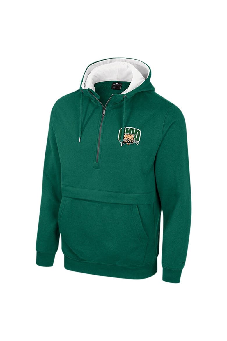 Men's Colosseum Green Ohio Bobcats Team Half-Zip Pullover Hoodie, Alternate, color, Green