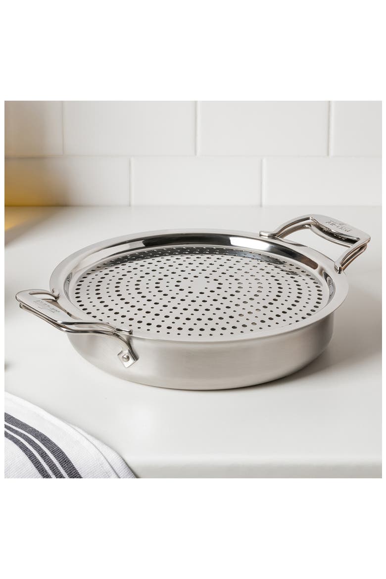 D5 4-Quart Sauteuse with Splatter Guard Lid, Alternate, color, SILVER