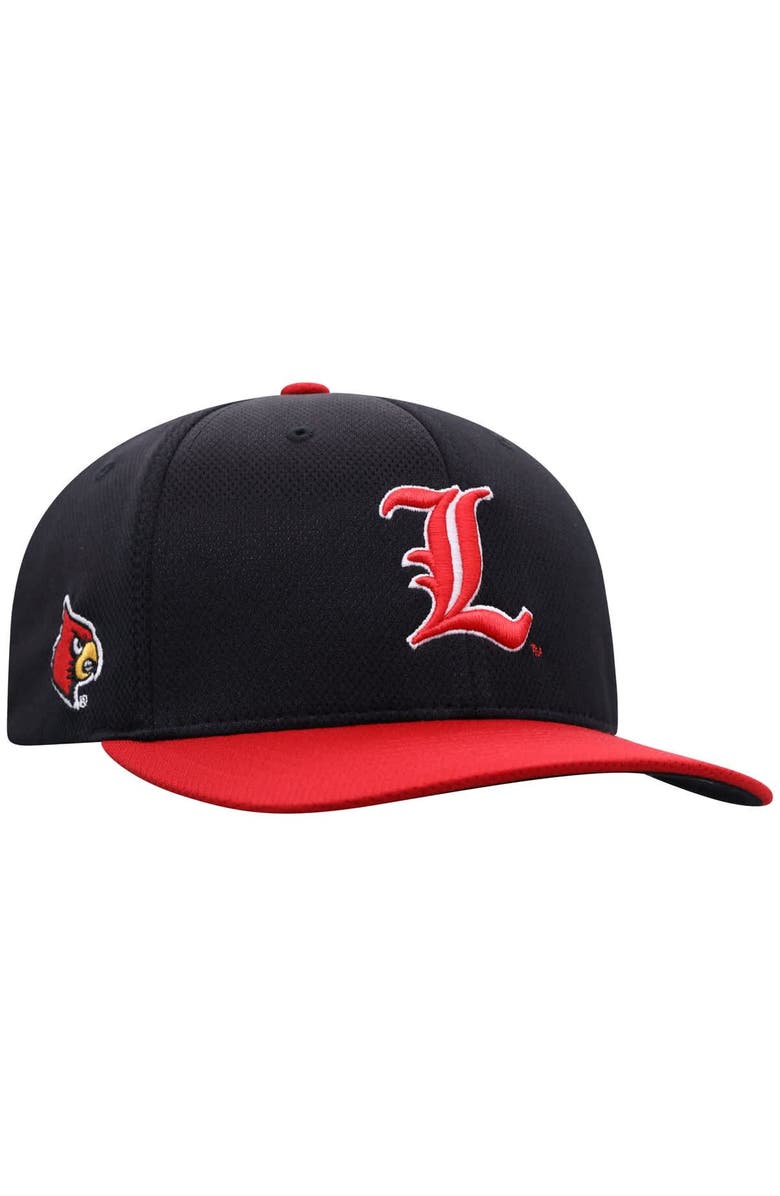 TOP OF THE WORLD Men's Top of the World  Black Louisville Cardinals Reflex Fitted Hat, Main, color, 