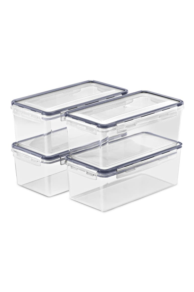 4-Pack 108 oz. Food Storage Containers, Main, color, CLEAR