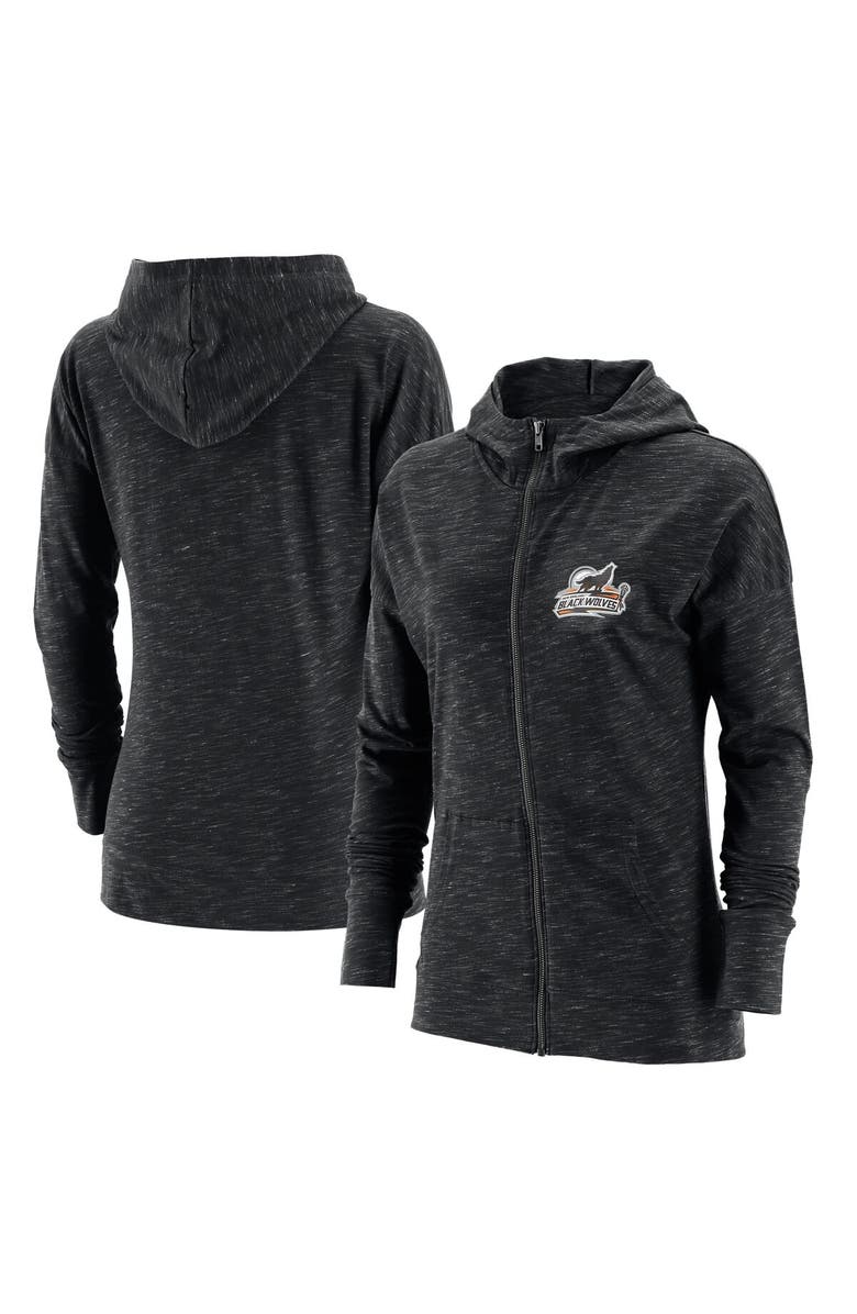 ADPRO Sports Women's Black New England Black Wolves Primary Logo Full-Zip Hoodie, Alternate, color, 