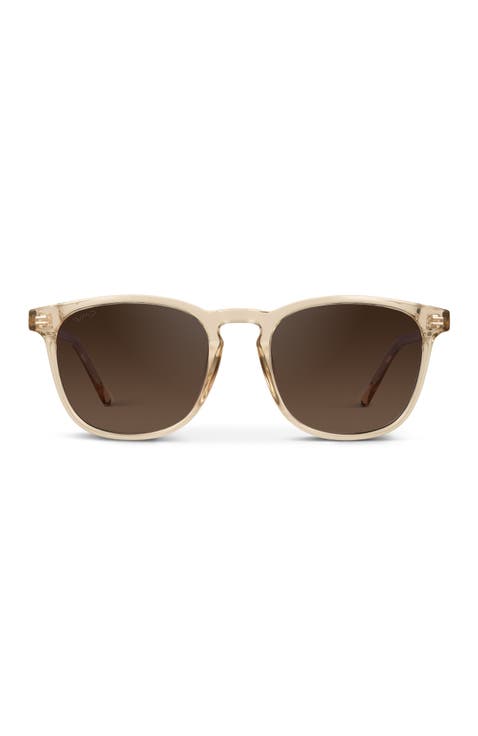 Nick - 51mm Polarized Rounded Square Sunglasses