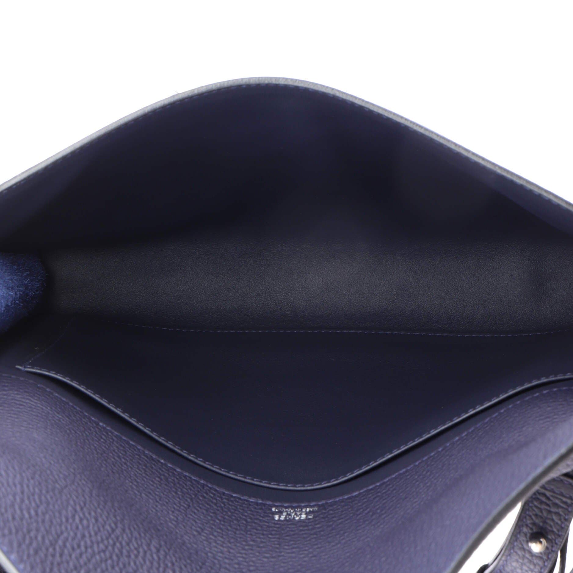 Pre-Owned Hermes Sac a Depeches Messenger Bag Togo 29, Alternate, color, Bleu Nuit