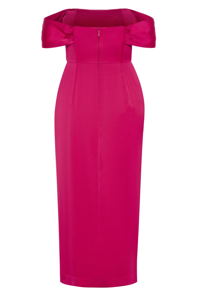 Forbidden Love Off the Shoulder Maxi Dress, Alternate, color, FRAMBOISE