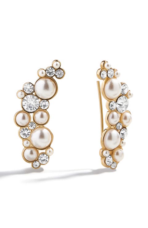 Effie Faux Pearl Ear Crawlers