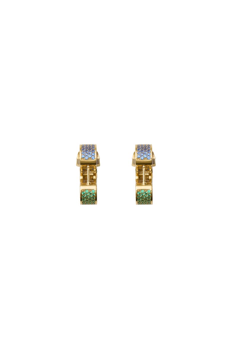 Souvenir Pavé Earrings, Alternate, color, Gold/multicolour