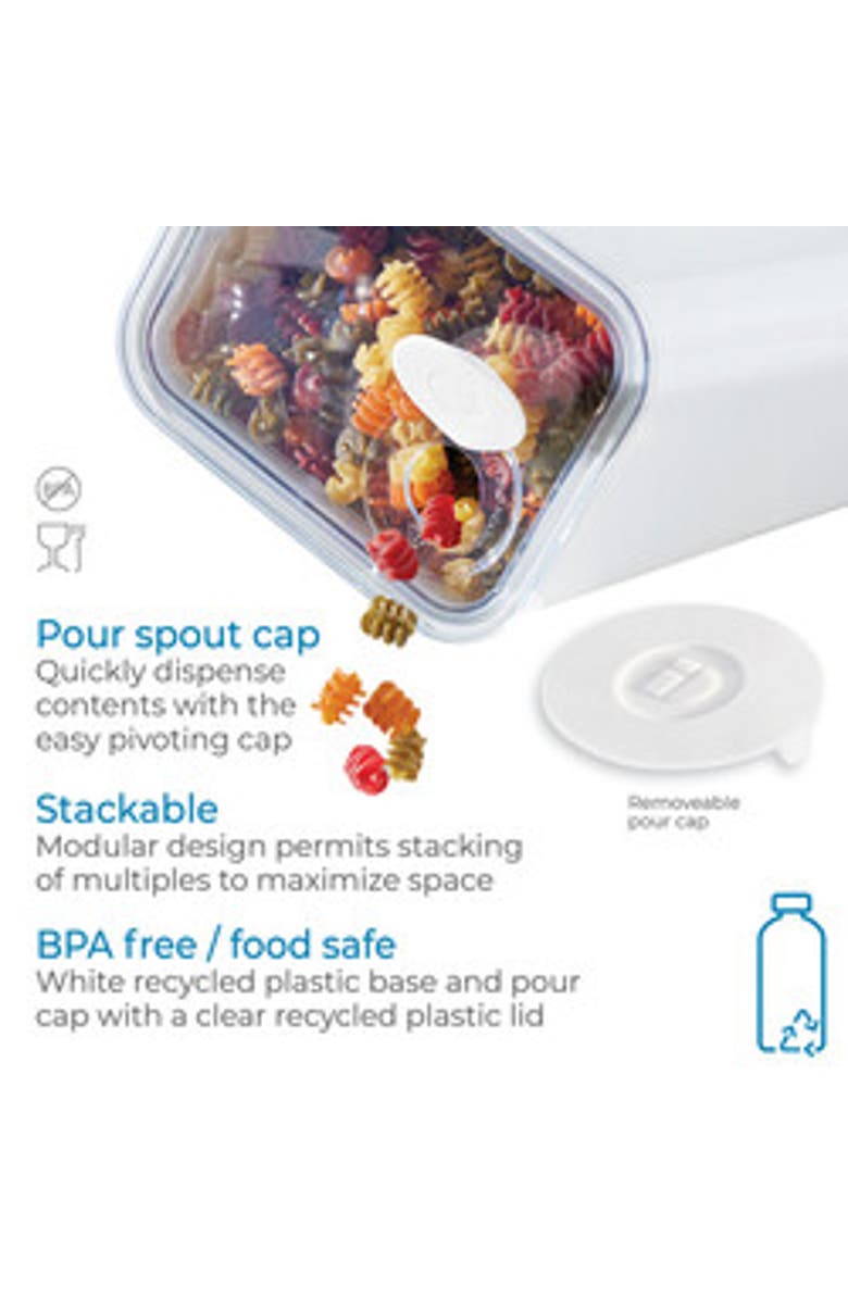 iDesign Extra Large Canister with Removable Pour Cap - Set of 4 - White, Alternate, color, Natural