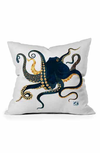 Deny Designs Metallic Octopus IV Throw Pillow