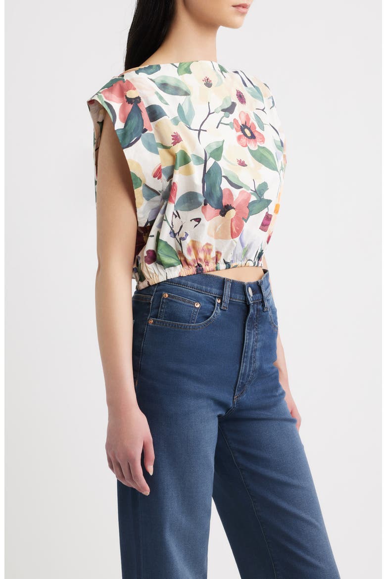Merida Floral Organic Cotton Top, Alternate, color, ANDALUSIA PRINT